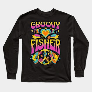 70s Retro Groovy Fisher Matching Family Birthday Party Long Sleeve T-Shirt